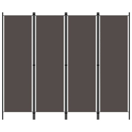 Biombo divisor de 4 paneles gris antracita 200x180 cm de vidaXL, Divisores de ambientes - Ref: Foro24-320721, Precio: 35,17 €...