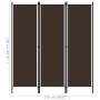 Brown 3-panel room divider screen 150x180 cm by vidaXL, Room dividers - Ref: Foro24-320716, Price: 35,10 €, Discount: %