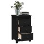 Mesita de noche madera maciza de pino negro 40x35x61,5 cm de vidaXL, Mesitas de noche - Ref: Foro24-813707, Precio: 55,50 €, ...