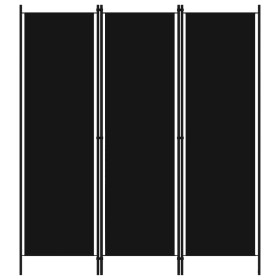 Biombo divisor de 3 paneles negro 150x180 cm de vidaXL, Divisores de ambientes - Ref: Foro24-320718, Precio: 32,59 €, Descuen...