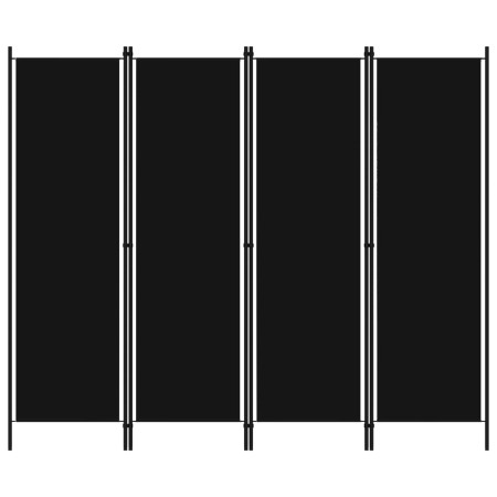 Biombo divisor de 4 paneles negro 200x180 cm de vidaXL, Divisores de ambientes - Ref: Foro24-320722, Precio: 35,17 €, Descuen...