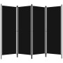 Biombo divisor de 4 paneles negro 200x180 cm de vidaXL, Divisores de ambientes - Ref: Foro24-320722, Precio: 35,17 €, Descuen...