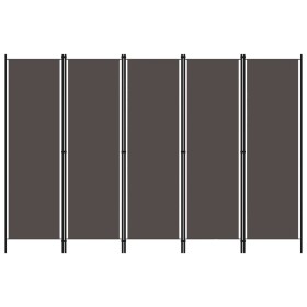 Divider screen with 5 anthracite gray panels 250x180 cm by vidaXL, Room dividers - Ref: Foro24-320725, Price: 37,57 €, Discou...