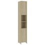 Armario de baño madera contrachapada color roble 30x30x183,5 cm de vidaXL, Muebles de baño - Ref: Foro24-802600, Precio: 75,2...