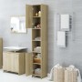 Armario de baño madera contrachapada color roble 30x30x183,5 cm de vidaXL, Muebles de baño - Ref: Foro24-802600, Precio: 75,2...