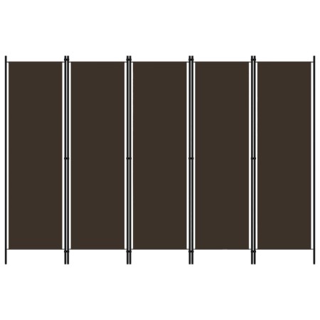 Brown 5-panel divider screen 250x180 cm by vidaXL, Room dividers - Ref: Foro24-320724, Price: 39,88 €, Discount: %