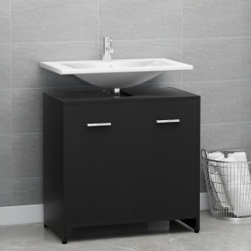 Black plywood bathroom cabinet 60x33x61 cm by vidaXL, Bathroom furniture - Ref: Foro24-802571, Price: 56,57 €, Discount: %