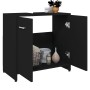 Armario de baño madera contrachapada negro 60x33x61 cm de vidaXL, Muebles de baño - Ref: Foro24-802571, Precio: 56,57 €, Desc...