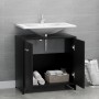 Armario de baño madera contrachapada negro 60x33x61 cm de vidaXL, Muebles de baño - Ref: Foro24-802571, Precio: 56,57 €, Desc...