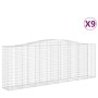 Gabion baskets 9 pcs arch shape iron 400x50x140/160 cm by vidaXL, Pots and planters - Ref: Foro24-3145989, Price: 1,00 €, Dis...