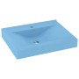 Luxury sink with ceramic faucet 60x46 cm light blue by vidaXL, Sinks - Ref: Foro24-147022, Price: 99,57 €, Discount: %