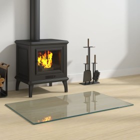 Glass plate for rectangular fireplace 80x50 cm by vidaXL, Glass - Ref: Foro24-324127, Price: 51,24 €, Discount: %