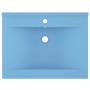 Luxury sink with ceramic faucet 60x46 cm light blue by vidaXL, Sinks - Ref: Foro24-147022, Price: 99,57 €, Discount: %