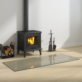 Rectangular glass fireplace plate 120x50 cm by vidaXL, Glass - Ref: Foro24-324125, Price: 65,26 €, Discount: %