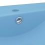 Luxury sink with ceramic faucet 60x46 cm light blue by vidaXL, Sinks - Ref: Foro24-147022, Price: 99,57 €, Discount: %