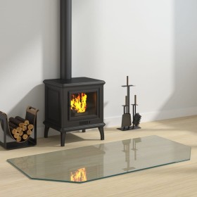 Hexagonal glass plate for fireplace 120x60 cm by vidaXL, Glass - Ref: Foro24-324144, Price: 56,51 €, Discount: %