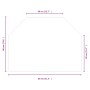 Glass plate for hexagonal fireplace 80x60 cm by vidaXL, Glass - Ref: Foro24-324140, Price: 42,70 €, Discount: %