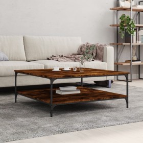 Smoked oak engineered wood coffee table 100x100x40 cm by vidaXL, Coffee table - Ref: Foro24-832845, Price: 83,99 €, Discount: %