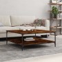 Smoked oak engineered wood coffee table 100x100x40 cm by vidaXL, Coffee table - Ref: Foro24-832845, Price: 82,99 €, Discount: %