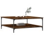 Smoked oak engineered wood coffee table 100x100x40 cm by vidaXL, Coffee table - Ref: Foro24-832845, Price: 85,66 €, Discount: %