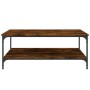 Smoked oak engineered wood coffee table 100x100x40 cm by vidaXL, Coffee table - Ref: Foro24-832845, Price: 82,99 €, Discount: %