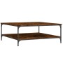 Smoked oak engineered wood coffee table 100x100x40 cm by vidaXL, Coffee table - Ref: Foro24-832845, Price: 85,66 €, Discount: %