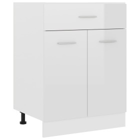 Engineered wood glossy white lower cabinet 60x46x81.5 cm by vidaXL, Kitchen cabinets - Ref: Foro24-801233, Price: 103,52 €, D...