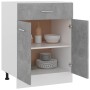 Armario bajo cajón madera ingeniería gris hormigón 60x46x81,5cm de vidaXL, Armarios de cocina - Ref: Foro24-801232, Precio: 1...