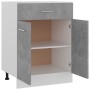 Armario bajo cajón madera ingeniería gris hormigón 60x46x81,5cm de vidaXL, Armarios de cocina - Ref: Foro24-801232, Precio: 1...