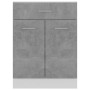 Concrete gray engineered wood low drawer cabinet 60x46x81.5cm by vidaXL, Kitchen cabinets - Ref: Foro24-801232, Price: 103,04...