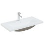 Lavabo empotrado con grifo cerámica blanco 81x39x18 cm de vidaXL, Lavabos - Ref: Foro24-148625, Precio: 222,24 €, Descuento: %