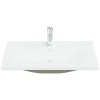 Lavabo empotrado con grifo cerámica blanco 81x39x18 cm de vidaXL, Lavabos - Ref: Foro24-148625, Precio: 222,24 €, Descuento: %