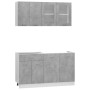 Kitchen furniture set 4 pieces concrete gray engineered wood by vidaXL, Kitchen cabinets - Ref: Foro24-3067659, Price: 333,28...