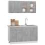 Kitchen furniture set 4 pieces concrete gray engineered wood by vidaXL, Kitchen cabinets - Ref: Foro24-3067659, Price: 333,28...