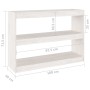 Estantería/divisor de espacios madera pino blanco 100x30x71,5 cm de vidaXL, Librerías y estanterías - Ref: Foro24-808209, Pre...