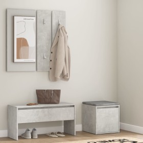 Concrete gray plywood hallway furniture set by vidaXL, Wardrobes - Ref: Foro24-3082048, Price: 103,99 €, Discount: %