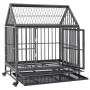 Dog cage with wheels and steel roof 92x62x106 cm by vidaXL, Pet carriers and boxes - Ref: Foro24-171493, Price: 203,01 €, Dis...