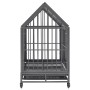 Dog cage with wheels and steel roof 92x62x106 cm by vidaXL, Pet carriers and boxes - Ref: Foro24-171493, Price: 203,01 €, Dis...