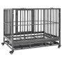 Resistant dog cage with steel wheels 102x72x85 cm by vidaXL, Pet carriers and boxes - Ref: Foro24-171492, Price: 331,59 €, Di...