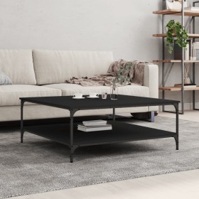 Black engineered wood coffee table 100x100x40 cm by vidaXL, Coffee table - Ref: Foro24-832843, Price: 85,12 €, Discount: %