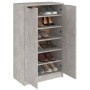 Mueble zapatero madera contrachapada gris hormigón 59x35x100 cm de vidaXL, Zapateros y organizadores de calzado - Ref: Foro24...