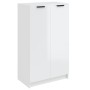 Shoe cabinet made of white glossy plywood 59x35x100 cm by vidaXL, Shoe racks and shoe organizers - Ref: Foro24-811445, Price:...