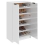 Mueble zapatero madera contrachapada blanco brillo 59x35x100 cm de vidaXL, Zapateros y organizadores de calzado - Ref: Foro24...