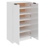 Mueble zapatero madera contrachapada blanco brillo 59x35x100 cm de vidaXL, Zapateros y organizadores de calzado - Ref: Foro24...