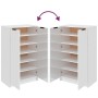 Shoe cabinet made of white glossy plywood 59x35x100 cm by vidaXL, Shoe racks and shoe organizers - Ref: Foro24-811445, Price:...