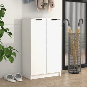 White plywood shoe cabinet 59x35x100 cm by vidaXL, Shoe racks and shoe organizers - Ref: Foro24-811439, Price: 99,99 €, Disco...