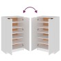 White plywood shoe cabinet 59x35x100 cm by vidaXL, Shoe racks and shoe organizers - Ref: Foro24-811439, Price: 109,90 €, Disc...