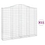 Gabionenkörbe 11 Stück Bogenform Eisen 200x30x160/180 cm von vidaXL, Töpfe und Pflanzgefäße - Ref: Foro24-3145502, Preis: 1,0...