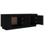 Solid black pine wood TV cabinet 110x34x40 cm by vidaXL, TV Furniture - Ref: Foro24-813853, Price: 91,21 €, Discount: %