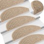 Self-adhesive sisal stair mat 15 pcs beige 56x17x3 cm by vidaXL, Stair mats - Ref: Foro24-326866, Price: 77,99 €, Discount: %